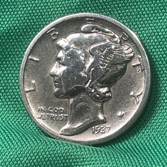 USMINT Other - 1937 S Silver Dime 87 Years Old Antique  10 Cent Coin- AU Brilliant